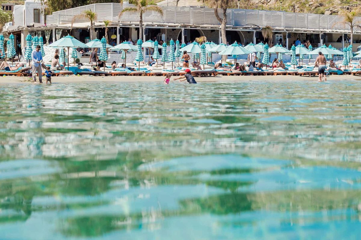 Psarou Nammos is a luxurious beach in Mykonos