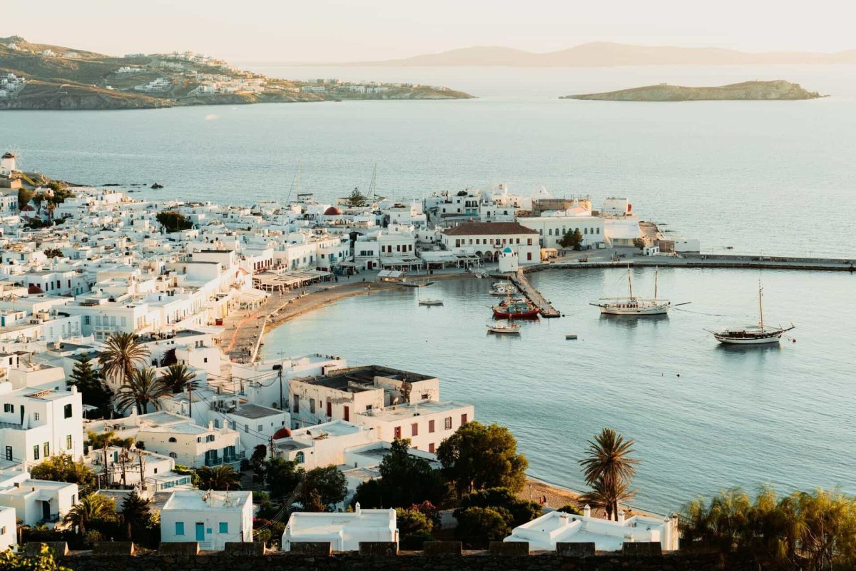 Stroll around the one-and-only Hora in Mykonos Greece